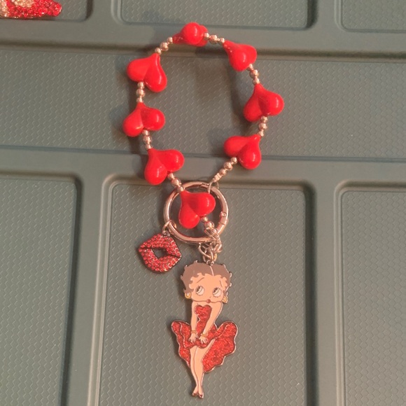 Betty Boop Jewelry - Betty Boop Red Heart Bracelet